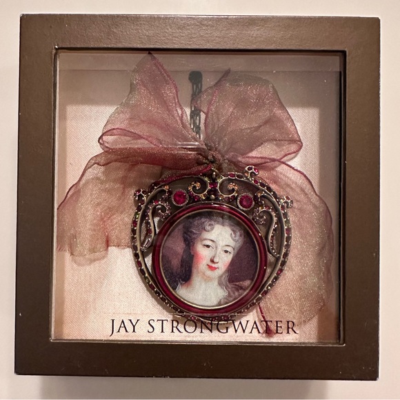 Jay Strongwater Mini Heart Scroll Crystal & Enamel Picture Frame Ornament - Picture 10 of 11